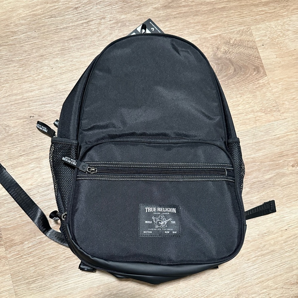 True Religion Black Computer Backpack